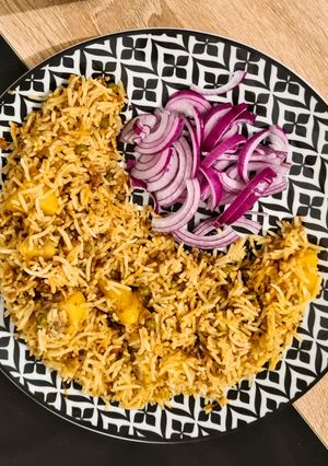 A picture of Keema Biryani.