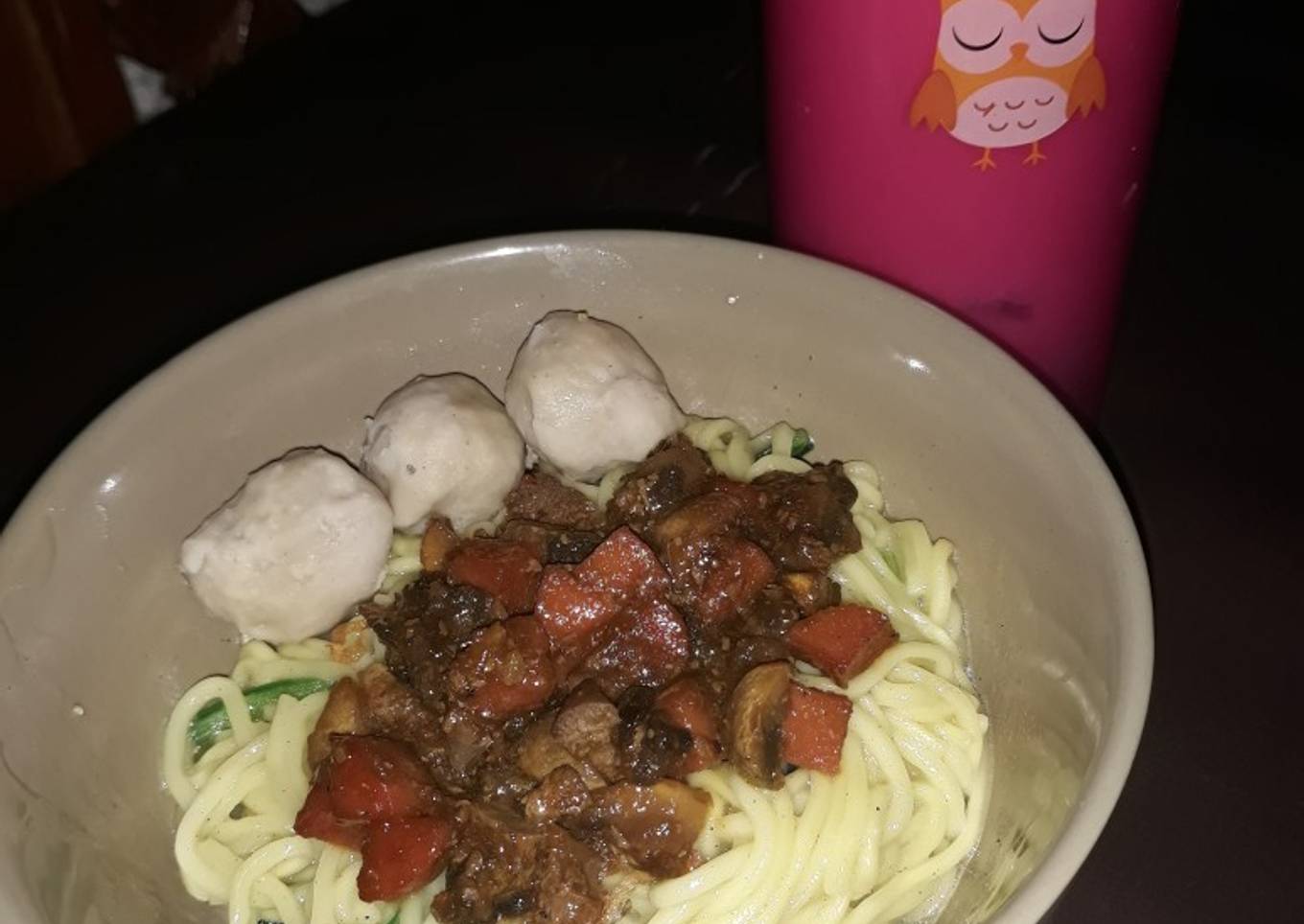 Mie jamur praktis istimewa