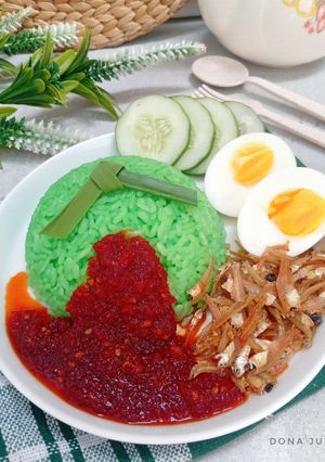 Foto resep Nasi Lemak Pandan dan Sambal Teri/Bilis