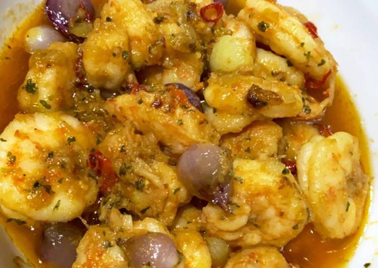 Lemon butter caramelized shrimp