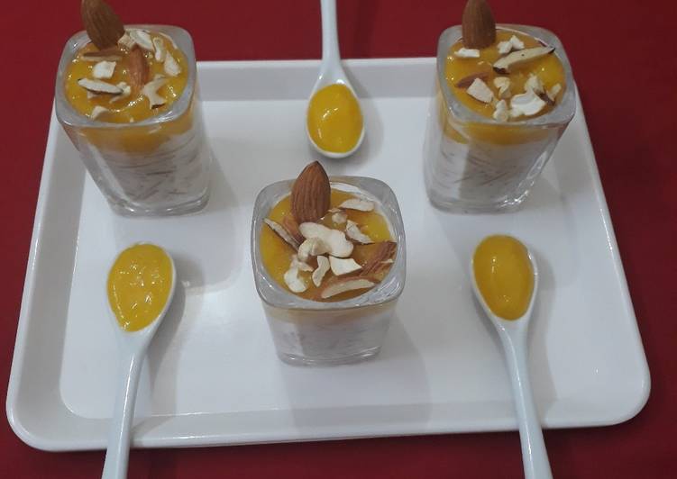 Simple Way to Prepare Super Quick Homemade Mango Vermicelli Shots