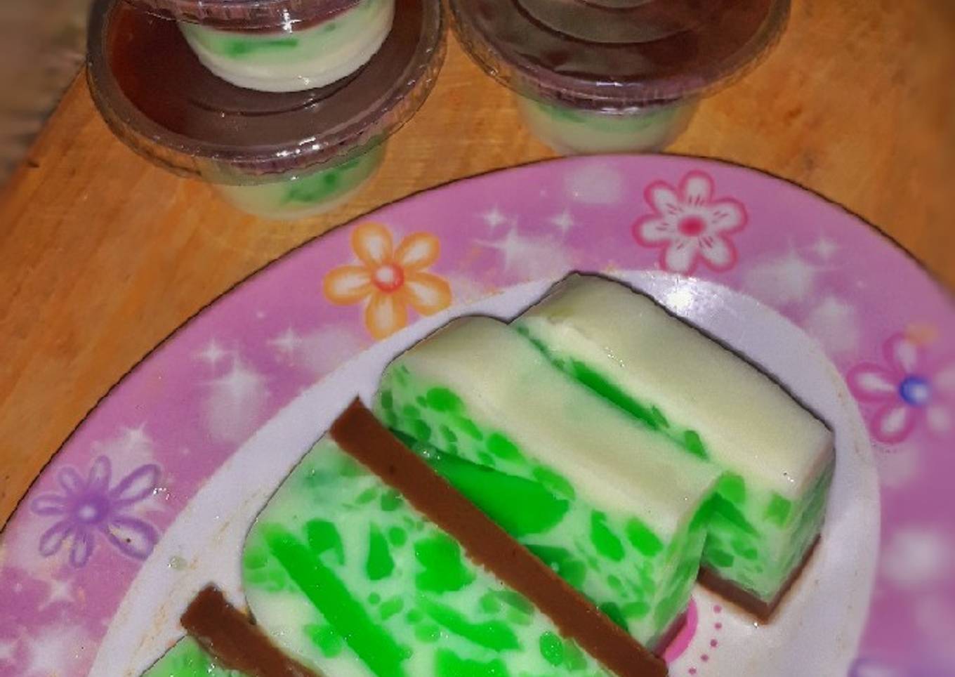 Puding cendol susu milo
