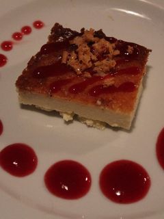 Una foto de Tarta de queso caliente (con queso azul)