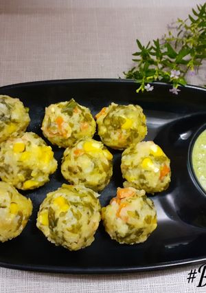 A picture of Steamed Veggies Balls.
