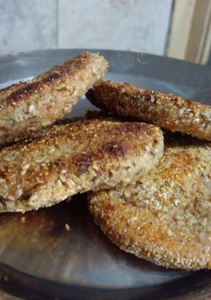 Una foto de 12. milanesas de soja 🍆 veganas y exprés con harina de soja