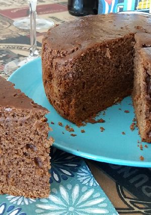 Una foto de Brownie de nueces pecanas y mandarina