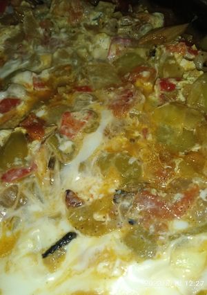 Une photo de Légumes à la poêle (poivrons, aubergine 🍆 et tomate 🍅)