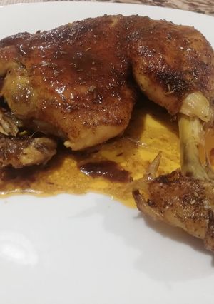 A picture of Baked Chicken with Spicy Paprika and Soy Sauce.