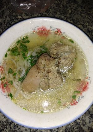 Hình của món Bún giò heo.