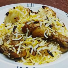 A picture of Kolkata Biryani.