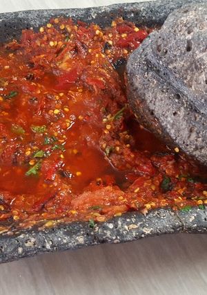 Una foto de Salsa Roja en Molcajete