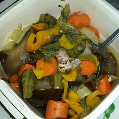 A picture of Anita's Cabbage Stew.