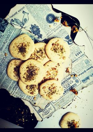 عکسی از دستور شیرینی پفکی گردویی