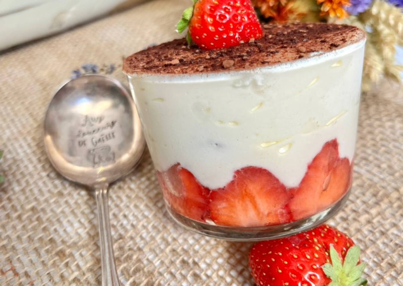 Tiramisu fraises grenadine