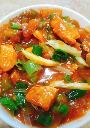 A picture of Chilli Chicken karahi.