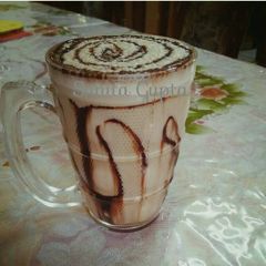 A picture of #Ramadan#Bournvita Chocolate shake.