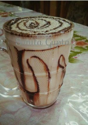 A picture of #Ramadan#Bournvita Chocolate shake.