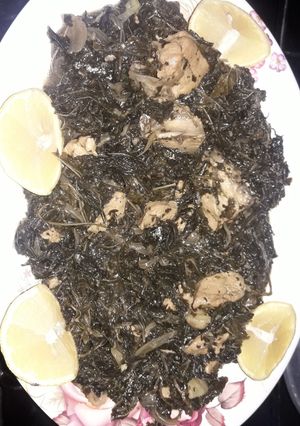 صورة لوصفة ملوخيه صدر دجاج