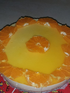 Una foto de Cheesecake de naranja