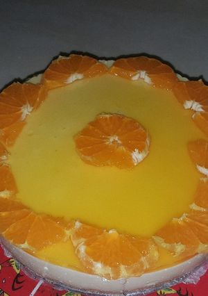 Una foto de Cheesecake de naranja