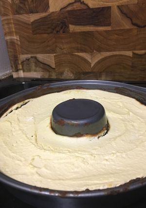 Una foto de Torta de ricota, facilísima, light y sin TACC