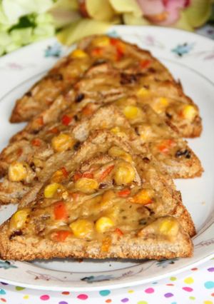 A picture of Easy Peasy Corn Cheese Toast.