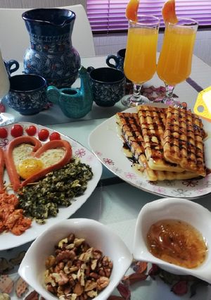 عکسی از دستور وافل عسلی 🍪🍯