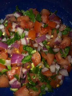 A picture of Pico de Gallo (spicy).