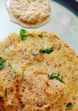 A picture of Samba rava adai dosa.
