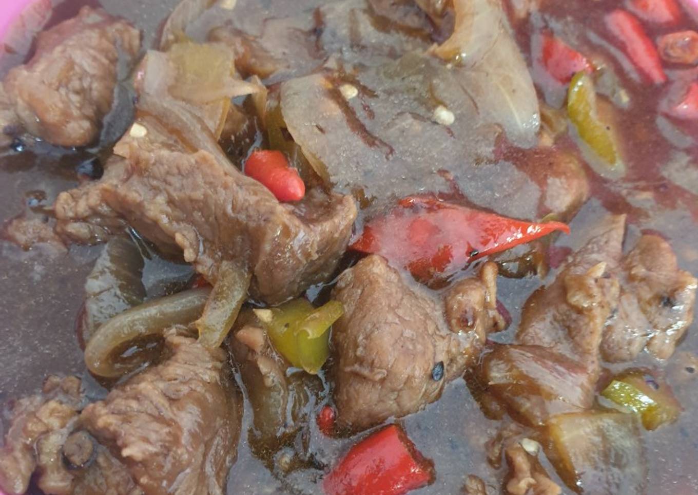 Sapi lada hitam mudah dan enak