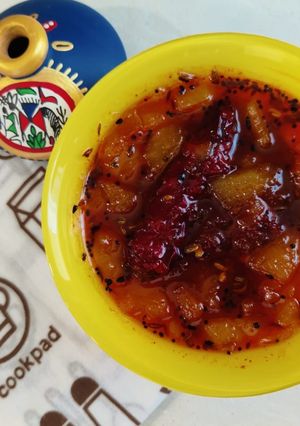A picture of Aam ki Launji| Sweet and Spicy Mango Chutney.