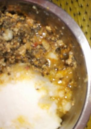 A picture of Tuwon shinkafa da miyan shuwaka.