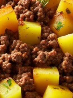 Una foto de Picadillo de papa con carne molida