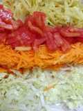 Ensalada de akusay, manzana y tomate