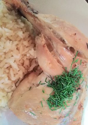 Una foto de Pollo con limón y jengibre