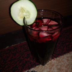 A picture of Zobo with Cucumber Drink.