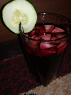 A picture of Zobo with Cucumber Drink.