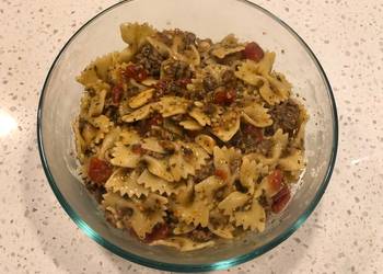 Easy Recipe Beef Pesto Farfalle Delicious Simple Easy Recipe Beef Pesto Farfalle Delicious Simple