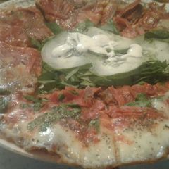 A picture of Low carb Keto skillet pizza.