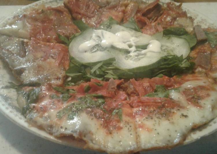 Low carb Keto skillet pizza