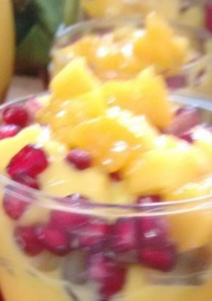 A picture of Mango And Fruit Custard.
