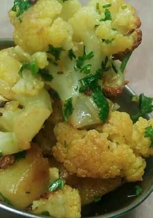 A picture of  Aloo Gobi Sabzi.