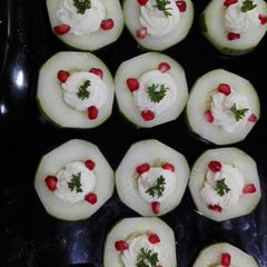 A picture of Cucumber canapes.