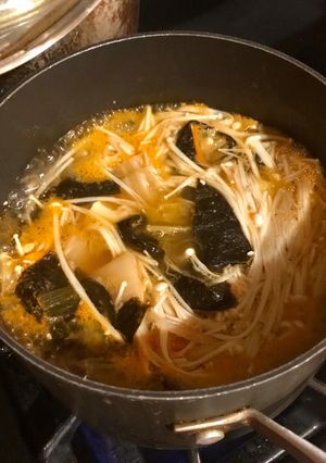 Hình của món Canh kim chi chay.