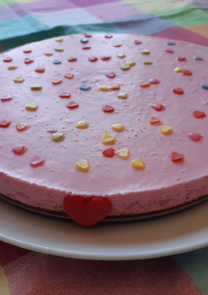 Una foto de Tarta de petit suisse