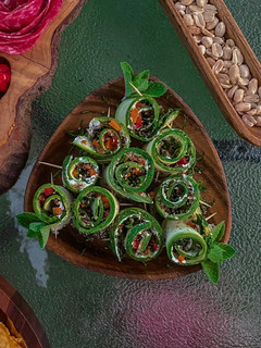 Una foto de Rollitos de zapallo italiano
