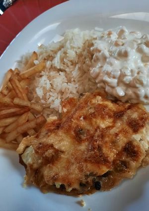 Gombás sajtos hús recept fotója