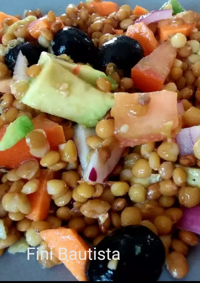 Una foto de Ensalada de lentejas