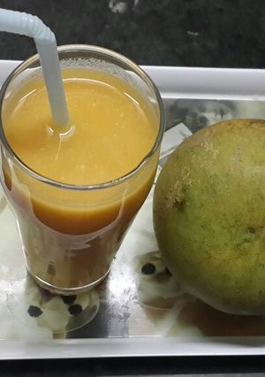 A picture of Bel Sharbat or panna(woodapple juice).