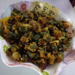 A picture of Besan wali bhindi.
